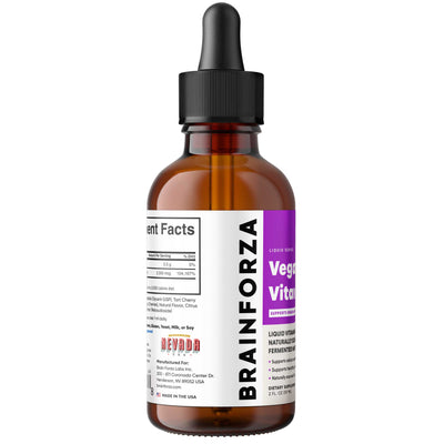 Brain Forza Liquid Drops Vegan Vitamin B12 Natural Methylcobalamin 2oz